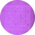 thumbnail image 1 of Ahgly Company Indoor Round Oriental Purple Traditional Area Rugs, 3' Round, 1 of 4