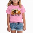 thumbnail image 2 of KPOPLK Big Girls Halloween T-Shirt Fall Cute Cartoon Ghost Short Sleeve Shirt Kids Girl Crewneck Top Size 9-10 Years,Pink, 2 of 4