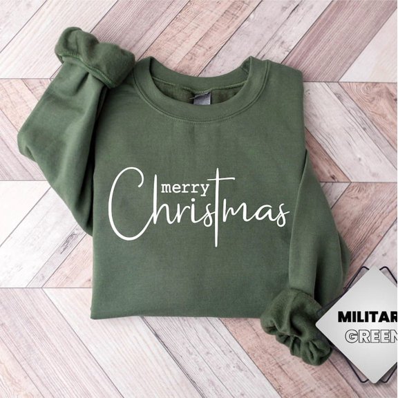 Merry Christmas Sweatshirt, Cute Merry Christmas Sweatshirt, Women's Christmas Crewneck, Holiday Sweatshirt, Winter Sweatshirt, Xmas Shirt