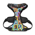 thumbnail image 5 of Lsque Cute Dogs Collage Dog Harness, No-Pull Pet Harness with 2 Leash Clips, Adjustable Soft Padded Dog Vest with Easy Control Handle for Large Dogs-, 5 of 9