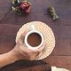 thumbnail image 2 of 2pcs Antiskid Creative Woven Round Cup Cushion Heat-resistant Pad Natural Place Mat, 2 of 4