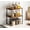 Brown, variant on Bemico Cabinet Organizer Shelf, Set of 2 Kitchen Counter Shelves, Spice Rack, Kitchen Storage for Pantry, Stackable and Expandable, Brown