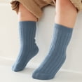 thumbnail image 1 of Children Socks Autumn And Winter Fashionable Solid Color Simple Vertical Pattern Comfortable Warm, 1 of 5