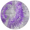 thumbnail image 2 of Addison Rugs Chantille Indoor/Outdoor Transitional Abstract Purple Washable Round Rug, 8' x 8', 2 of 6