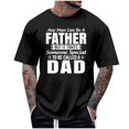 thumbnail image 3 of Men's Casual Slogan Print Round Neck Short Sleeve T Shirt Summer Polyester & Spandex Comfortable Multiple Sizes, 3 of 3