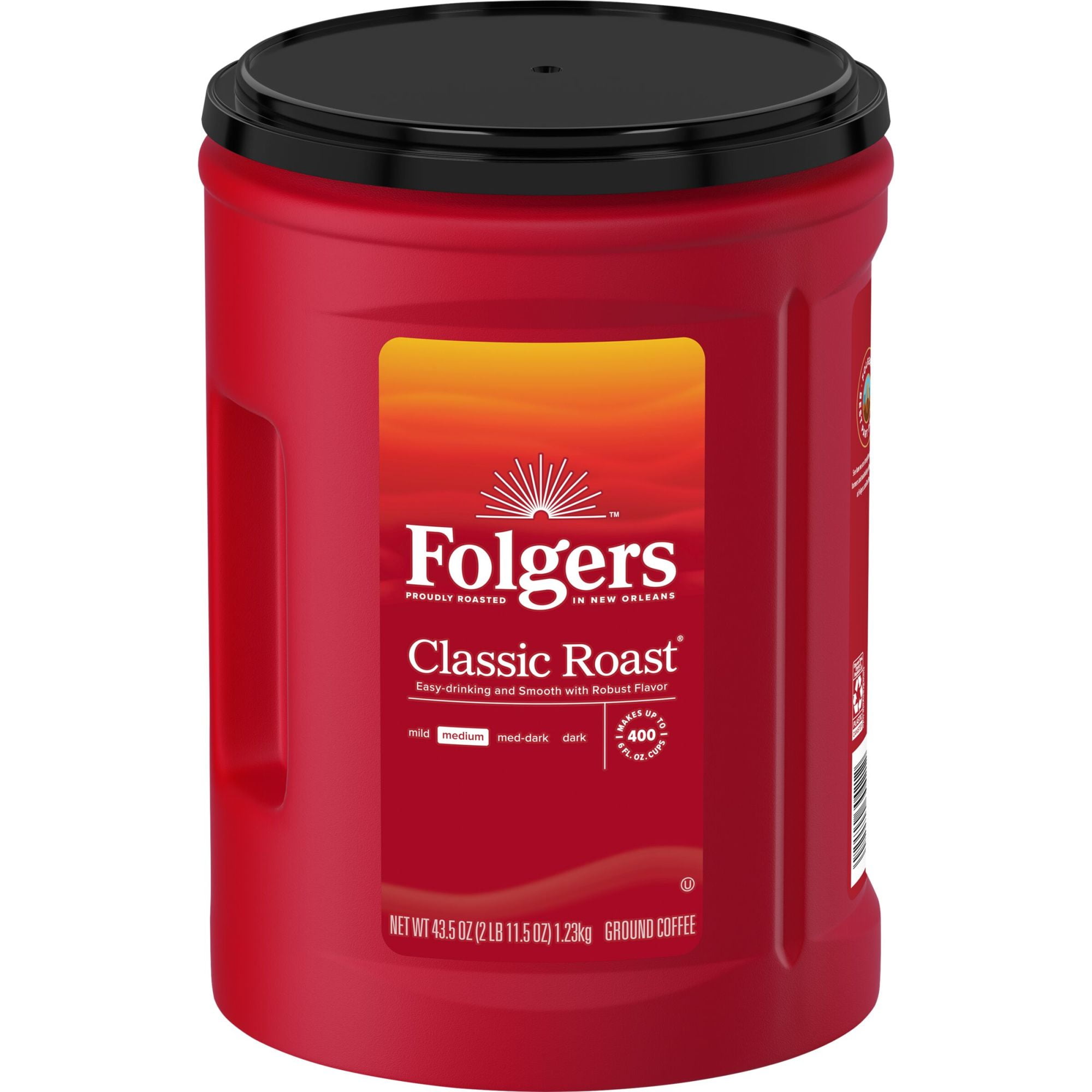 Folgers Classic Roast Ground Coffee, 43.5-Ounce