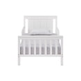thumbnail image 3 of Oxford Baby Lazio Wood Frame Toddler Bed with Guardrails and Straight-Line Headboard, Snow White, 3 of 5