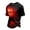 Deep Red #050, variant on Mens Halloween Shirts Ghost Bat Graphic Short Sleeve Cute T-Shirt Witch Hat Print Crew Neck Vintage Fall Costumes S