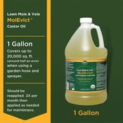 USDA Certified Organic MolEvict Lawn Mole Castor Oil - Lawn & Garden Protection - Gallon