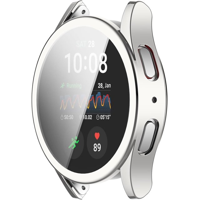 KOMI Screen Protector 3Pack Compatible with Samsung Galaxy Watch 7 44mm Case TPU Soft Watch Face Cover Full Protection (Black,Silver,Rose Gold)