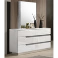 thumbnail image 2 of New Classic Furniture Paradox Solid Wood 6-Drawers Dresser with Mirror in White, 2 of 7