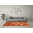 thumbnail image 3 of Ahgly Company Indoor Square Abstract Orange Modern Area Rugs, 7' Square, 3 of 4