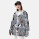 thumbnail image 3 of Fotbe Cute Dog Faces Chaqueta con Protección Solar UPF 50+ para Hombre y Mujer, Camisa con Capucha y Bolsillos-Large, 3 of 7
