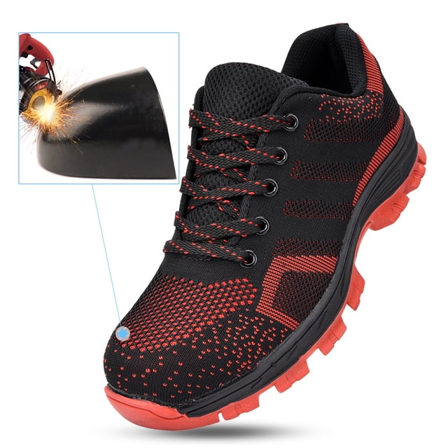 Zapatos De Seguridad, Botas De Seguridad Con Puntera De Acero, Reforzadas Para Soldador, Reparador, Minero, Trabajador ANGGREK Como se muestra en la descripción