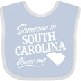 thumbnail image 3 of Inktastic Someone in South Carolina Loves Me Boys or Girls Baby Bib, 3 of 4