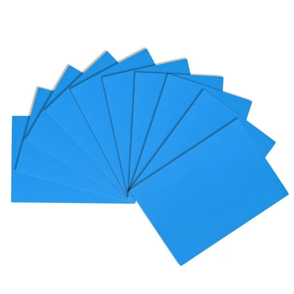 Unique Bargains 10pcs Corrugated Cardboard Paper Sheets,Lake Blue,11.69-inch  x 8.32-inch,for Craft and DIY Projects
