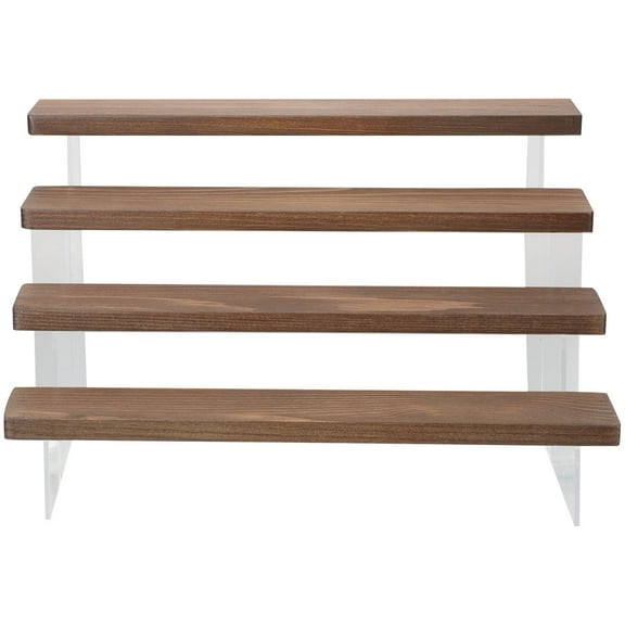 LOLIPPYY Merchandise Display Shelf Wooden 1Set Light Brown For Collectors