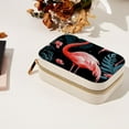 thumbnail image 7 of Flamingo Velvet Travel Organizer with Removable Compartment - Portable Jewelry Necklace Organizer Box - Gift, 7 of 7
