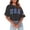 Grey, variant on Women’s Patriotic Crop Tee USA Flag 4th July Memorial Day American Flag Short Sleeve Top(White,S)