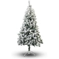 thumbnail image 1 of Arbre de Noël, 6 Pieds, Floqué de Neige, 1 of 8