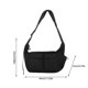 thumbnail image 3 of Bolso de hombro para mujer | Mensajero de gran capacidad al estilo coreano | Lona de nailon duradera | Cierre seguro de cremallera | Bolsa de trabajo ligera | Organizador Multi-Bolsillo | 48cm, 3 of 5