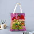thumbnail image 2 of American Dragon Jake Long-theme canvas Tote Bag for Women Aesthetic Shopping Grocery Reusable Bags with Inner Zipper Women Gift 13.8 x 15.8 inches（35x40cm）, 2 of 6