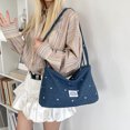 thumbnail image 4 of Women Large Capacity Shoulder Bag With Zipper Closure Polka Dot Crossbody Purse Adjustable Strap Shoulder Messenger Bag For Travel Shopping Work Daily Use (Blue), 4 of 13