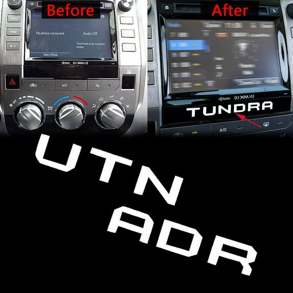Xotic Tech for Toyota Tundra 2014-2019 Dashboard Radio Center Letter Insert Decal Trim Vinyl Sticker, White