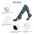 thumbnail image 5 of Lsque Cute Skeletons Figurines Pattern Sport Compression Socks for Men & Women 15-20 mmHg Knee High Nurse Pregnant Running Medical and Travel Athletic, 5 of 6