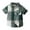 Green, variant on HCYSFG Boys Plaid Shirt Button Front Notch Neck Short Sleeve Chest Pocket Relaxed Fit Classic Casual Top Summer Dress Shirt