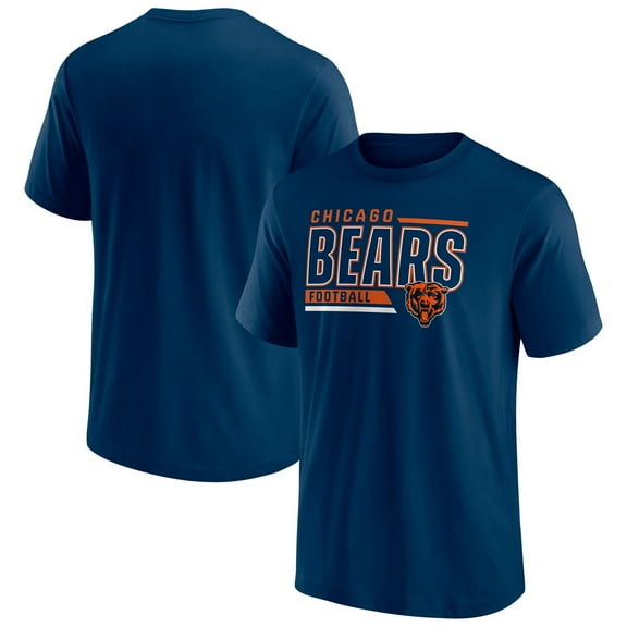 Men's Fanatics Navy Chicago Bears Crew Neck T-Shirt