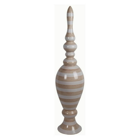 UPC 805572771460 product image for Large Stripes Ceramic Finial | upcitemdb.com