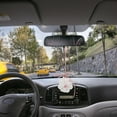 thumbnail image 1 of OULII Air Freshener Car Hanging Flower Pink Gypsum Elegant Design Women 1Set, 1 of 8