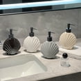 thumbnail image 4 of Simple Shell Ceramic Soap Dispenser Bathroom Shower Gel Lotion Press Bottle, 4 of 6