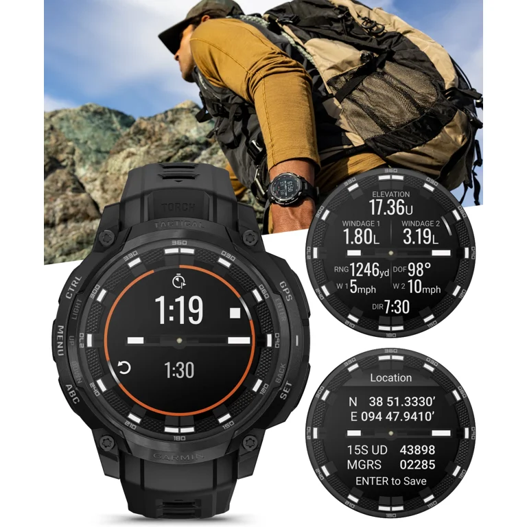 Garmin Instinct Crossover Tactical Edition Rugged Hybrid GPS