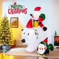 thumbnail image 2 of Gymax 7FT Christmas Inflatables LED Lighted Xmas Inflatable Polar Bear w/ Shaking Head, 2 of 10