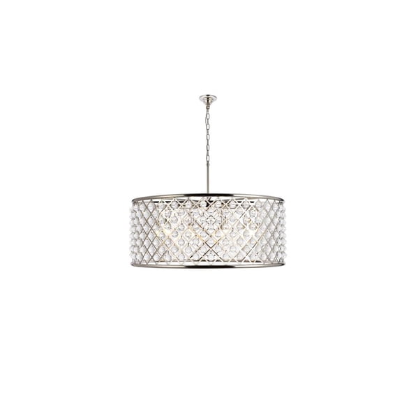 Urban Classic Madison 10 light polished Nickel Chandelier Clear Royal Cut Crystal