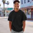 thumbnail image 3 of Dalix Lil Smile Heavy Cotton Short Sleeve Summer Tee Mens in Black S Small, 3 of 5
