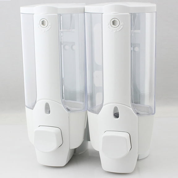 UPOUART White Wall Mounted Soap Dispenser, Manual, Non-Drip, Ideal for Lotions