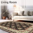 thumbnail image 2 of ODIKA 4'x6' Machine Washable Non-Slip Area Rug, Vintage Abstract Modern High Traffic Rug, Black, 46381, 2 of 7