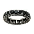 thumbnail image 3 of KIRAN FINE JEWEL Round Black Spinel Eternity Ring Oxidized 925 Sterling Silver Wedding Engagement Band Ring Statement Jewelry Gift For Her, 3 of 5