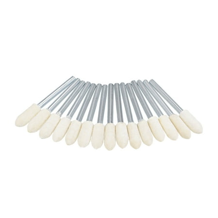 

5mm Wool Felt Mounted Points Tapered Polishing Buffing Wheels Grinding Head with 1/8-inch Shank for Rotary Tool 15 Pcs