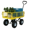thumbnail image 4 of Steel Garden Cart, Steel Mesh Removable Sides, 3 cu ft, 550 lb Capacity, Yellow, 4 of 9