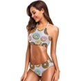 thumbnail image 3 of Dreamtimes Colorful Donut Swimsuits Padded Bikini Sets Sexy Swimwear for Women, X-Large, 3 of 7