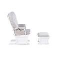 thumbnail image 4 of Suite Bebe Monti Storage Glider and Ottoman, White Finish with Woven Gray Cushions, 4 of 5