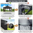 thumbnail image 4 of SANOPY 10x10 Pop Up Canopy,Heavy Duty Canopy UPF 50+ All Season Wind Waterproof Commercial Outdoor Wedding Party Tents for Parties Canopy Gazebo with Carrying Bag, Black, 4 of 7