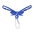 thumbnail image 3 of Baqcunre Sexy Transparent Hot Embroidered Pearl Massage T Pants Open Crotch Thong Panties Sexy Lingerie For Women 2023 Thongs For Women Sexy Underwear For Women,Womens Underwear,Color Blue, 3 of 3