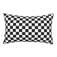 thumbnail image 3 of LNWH Rectangle Pillow Cover, Black and White Checkered Art Pattern Cushion Covers Pillowcase for Couch Bedroom Sofa, 16"x24", 3 of 8