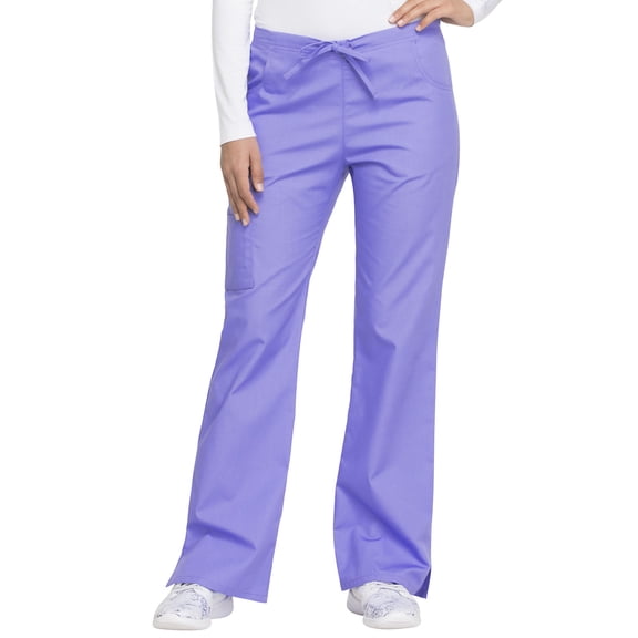 Dickies Women's Cargo Scrub Pants, Mid Rise with Drawstring - 86206