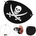thumbnail image 4 of 12 parches de ojo de pirata, fieltro negro, un ojo, calavera, capitán para Halloween oso de fresa Electrónica, 4 of 5